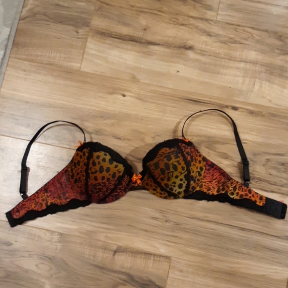 Vintage Betsey Johnson Rainbow Animal Print Bra. - Picture 5 of 8